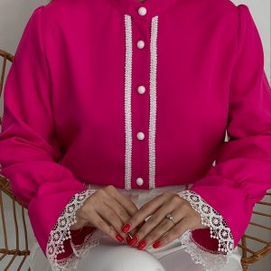 شومیز مچ گیپور دار